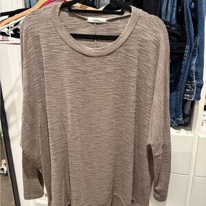 TALULAH Long Sleeve Taupe Top
